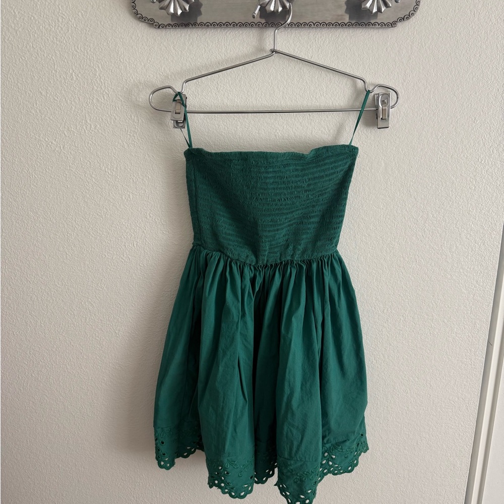 Free People Strapless Dress in Vibrant Green - Picture 2 of 5